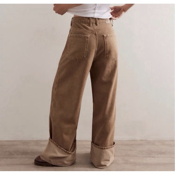 We the Free Final Countdown Low Rise Cuffed Boyfriend Jeans Baggy Wide Leg Sz 32 - Picture 2 of 16